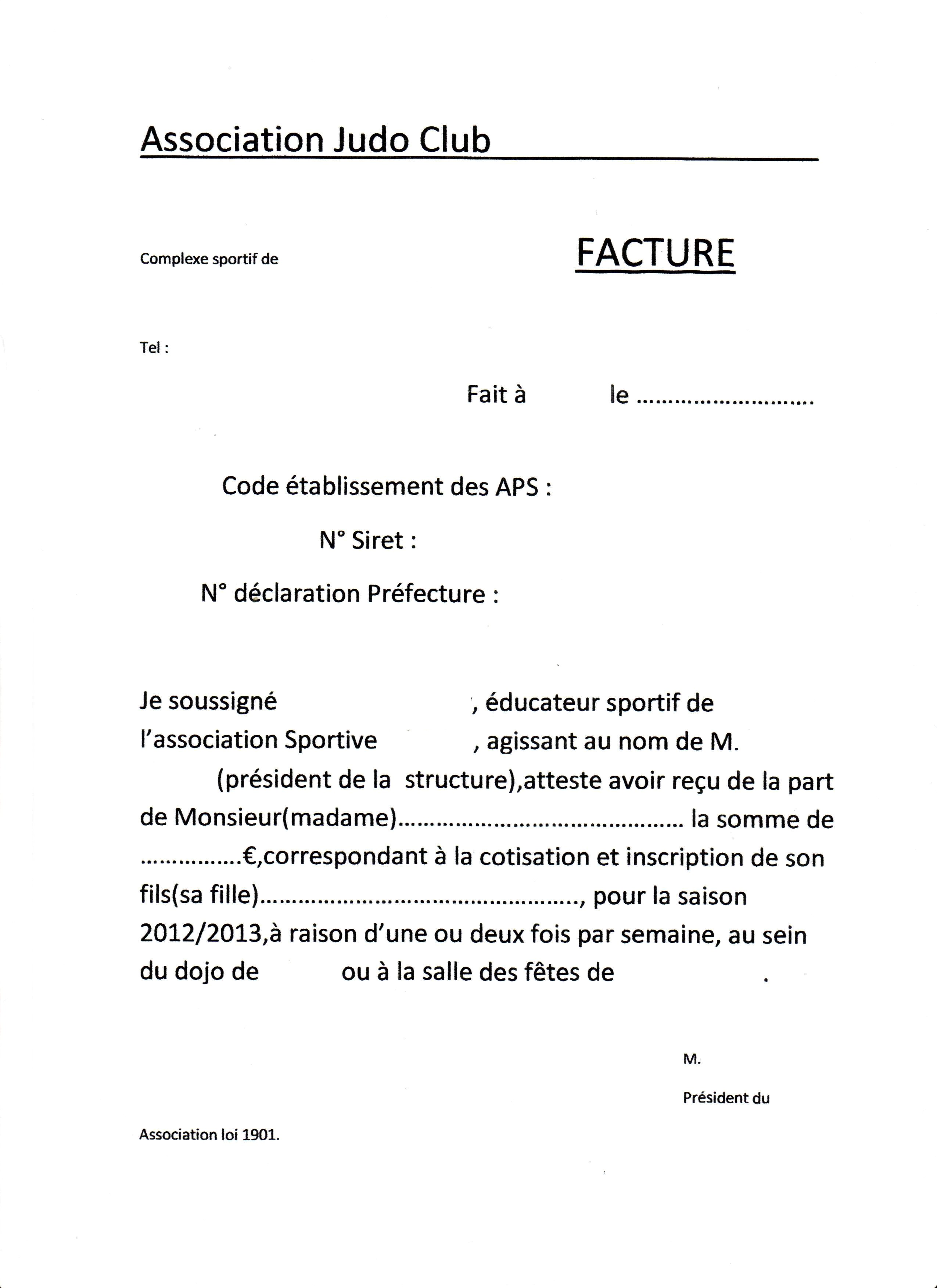 lettre type attestation de paiement